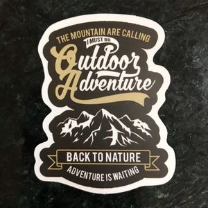 Outdoor Adventure Mountains Are Calling Sticker